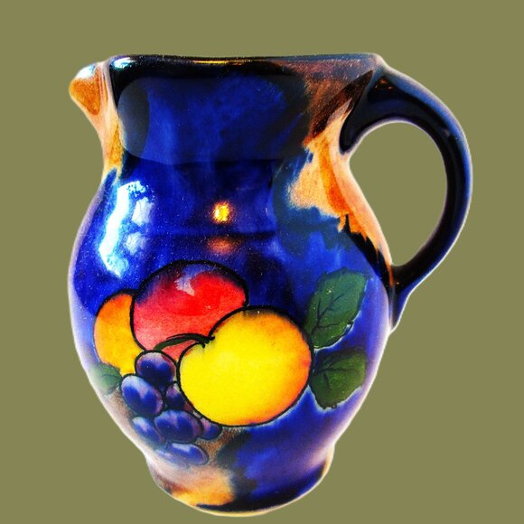 H&K Tunstall Autumn Cream Pitcher #4897 Other - Antq H & K Tunstall fruit scene creamer made in England